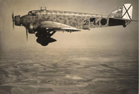 Bombardero Savoia-Marchetti S.M.81 Pipistrello de la aviación legionaria italiana (Franco Borgato).