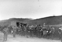 Batallón CNT nº 4 Sacco y Vanzetti. Por la noche del 11 de junio El Sacco y Vanzetti atacó por el puerto de Aretxabalagane, pero no pudo progresar porque el enemigo se había hecho fuerte en la carretera (Fundación Anselmo Lorenzo).