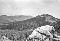 Vista del monte Urkulu y, a su izquierda, del cordal Gaztelumendi-Urrusti en 1937. (Fondo Ojanguren, Archivo General de Gipuzkoa).
