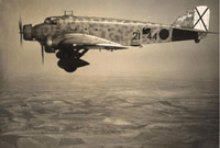 Savoia-Marchetti S.M.81 Pipistrello bonbardaketa hegazkina, Italiar Hegazkintza Legionariari zegokiona.(Franco Borgato).